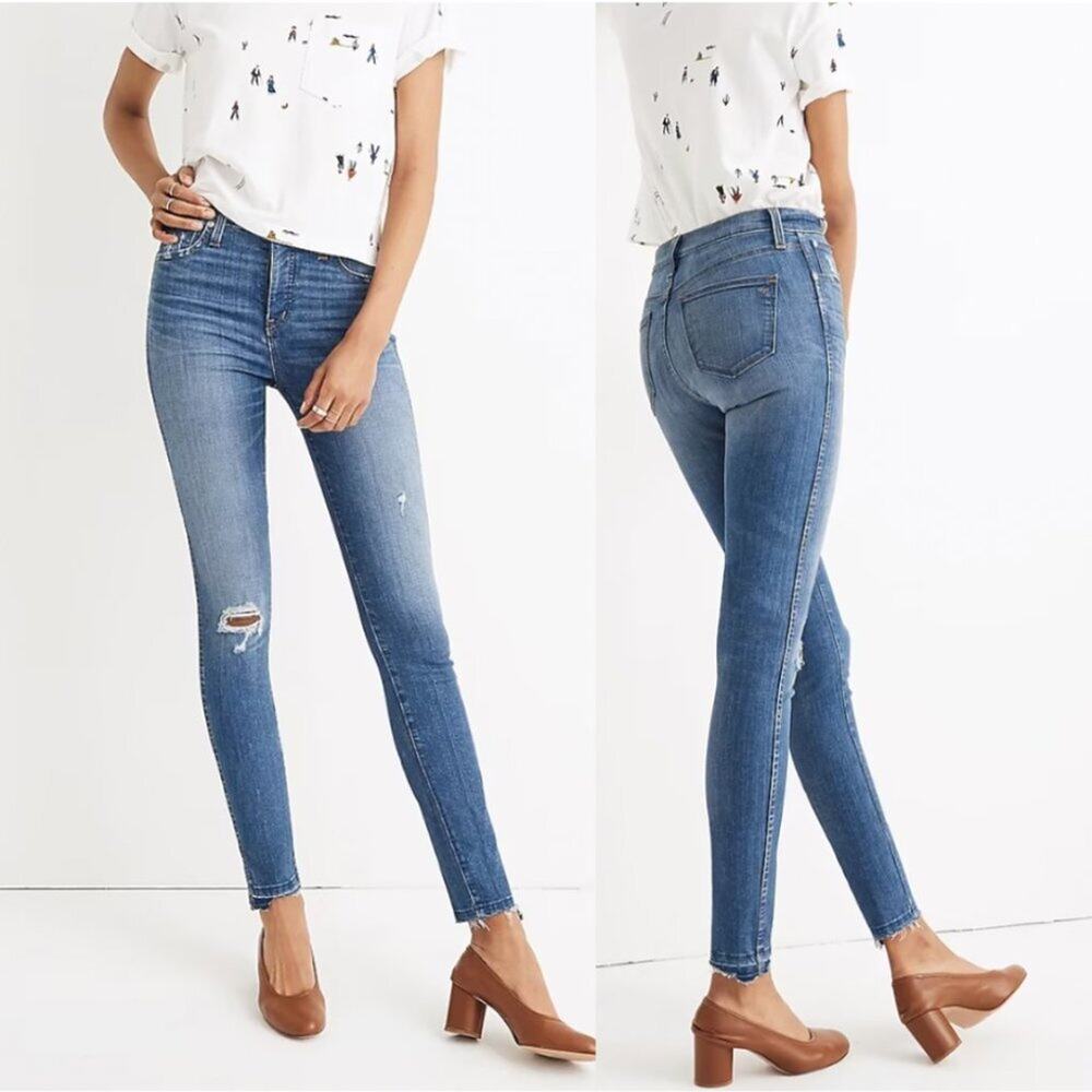 Madewell 10" High-Rise Skinny Jeans: Drop Step-Hem Edition